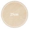 Base circular perforada de madera 25 cm diametro.