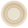 Base circular perforada de madera 25 cm diametro.