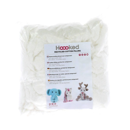 Algodón para relleno reciclado blanco - Hoooked
