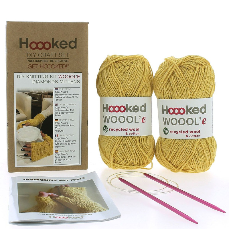 Kit de Tejer Mitones Diamonds de Hoooked