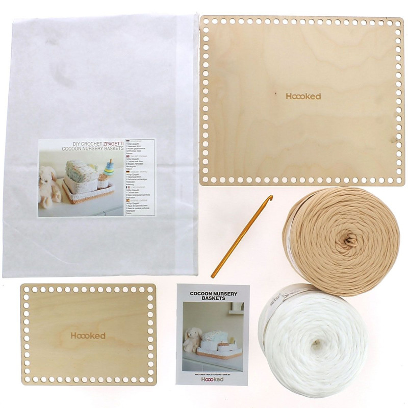 Kit Ganchillo Cestas bebe Cocoon - Hoooked