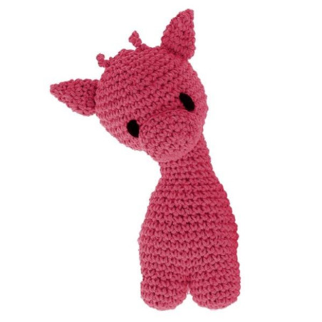 Kit Amigurumi Jirafa Ziggy tonos rosados - Hoooked