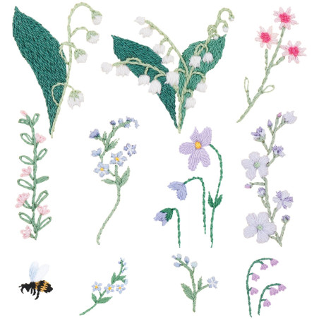 Kit Stick & Stitch Flores  - Rico Design