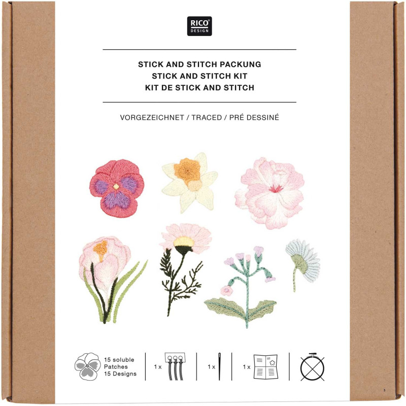 Kit Stick & Stich  Flores de Primavera - Rico Design