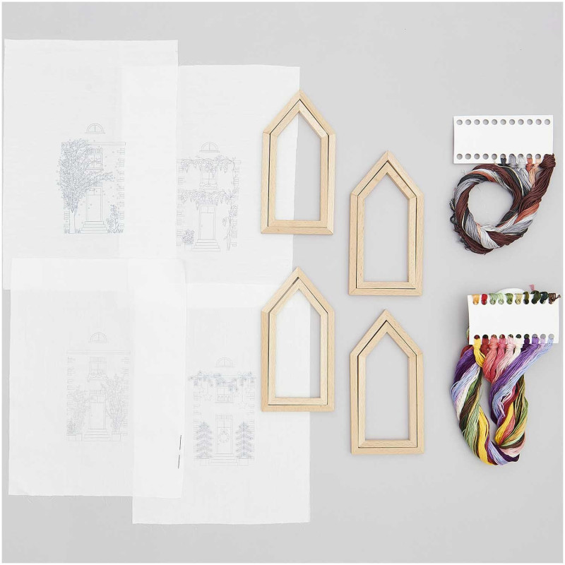 Kit bordado casas 4 estaciones pequeño pre-dibujado
9x18cm - Rico Design