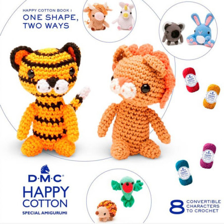 Patrones DMC Happy Cotton 1 - Una Forma, Dos Animales