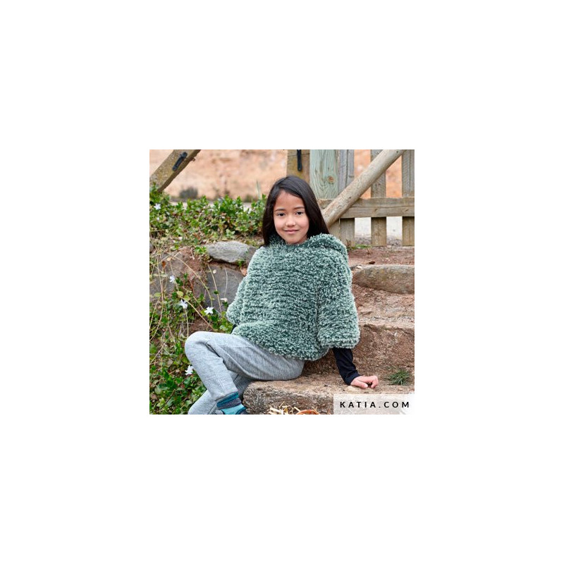Katia Polar lana efecto pelo crochet invierno suave