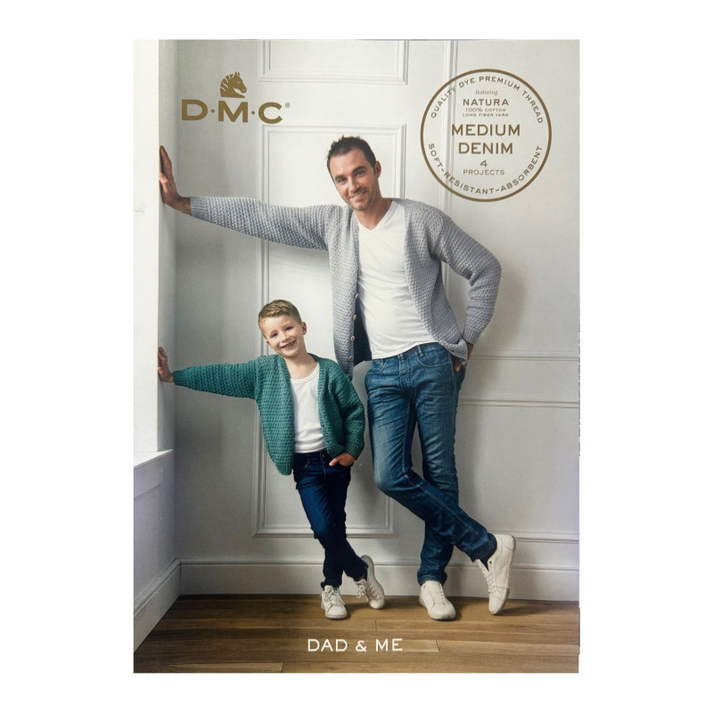 Revista DMC Natura Medium Denim Papi y Yo | 4 Proyectos
