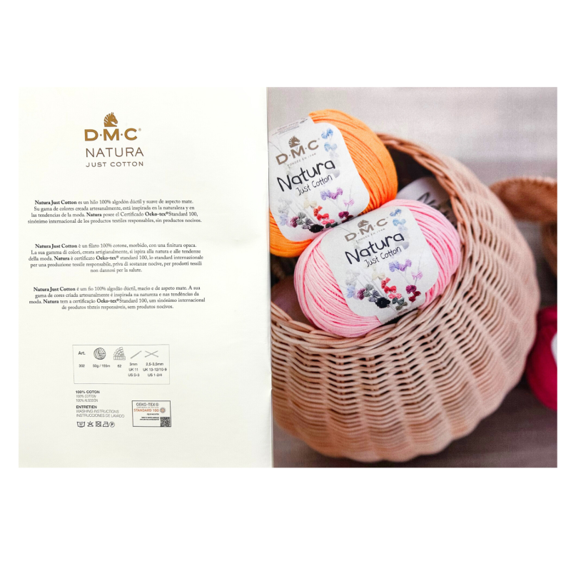 Revista DMC Natura Just Cotton. 4 Proyectos Crochet