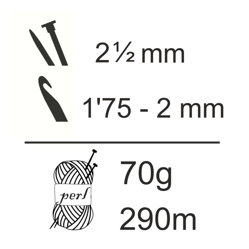 Hilo de PERLE Nº 5  ovillo 70grs Torrijo