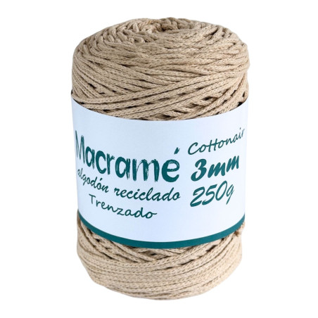 Macrame COTTONAIR 3mm 250g de TORRIJO